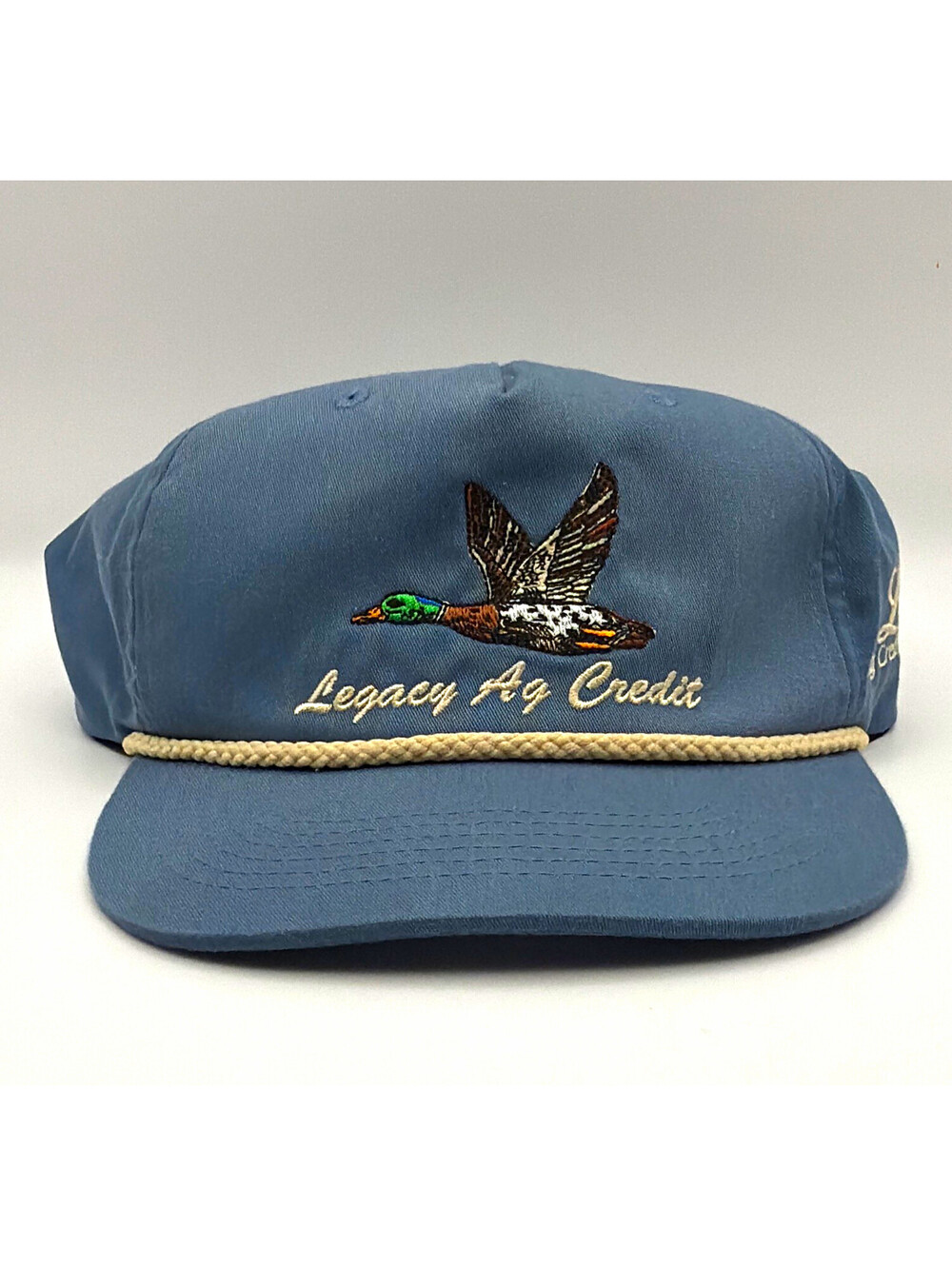 Legacy Ag Credit ACA Adjustable Baseball Cap Blue One Size Duck Embroidered